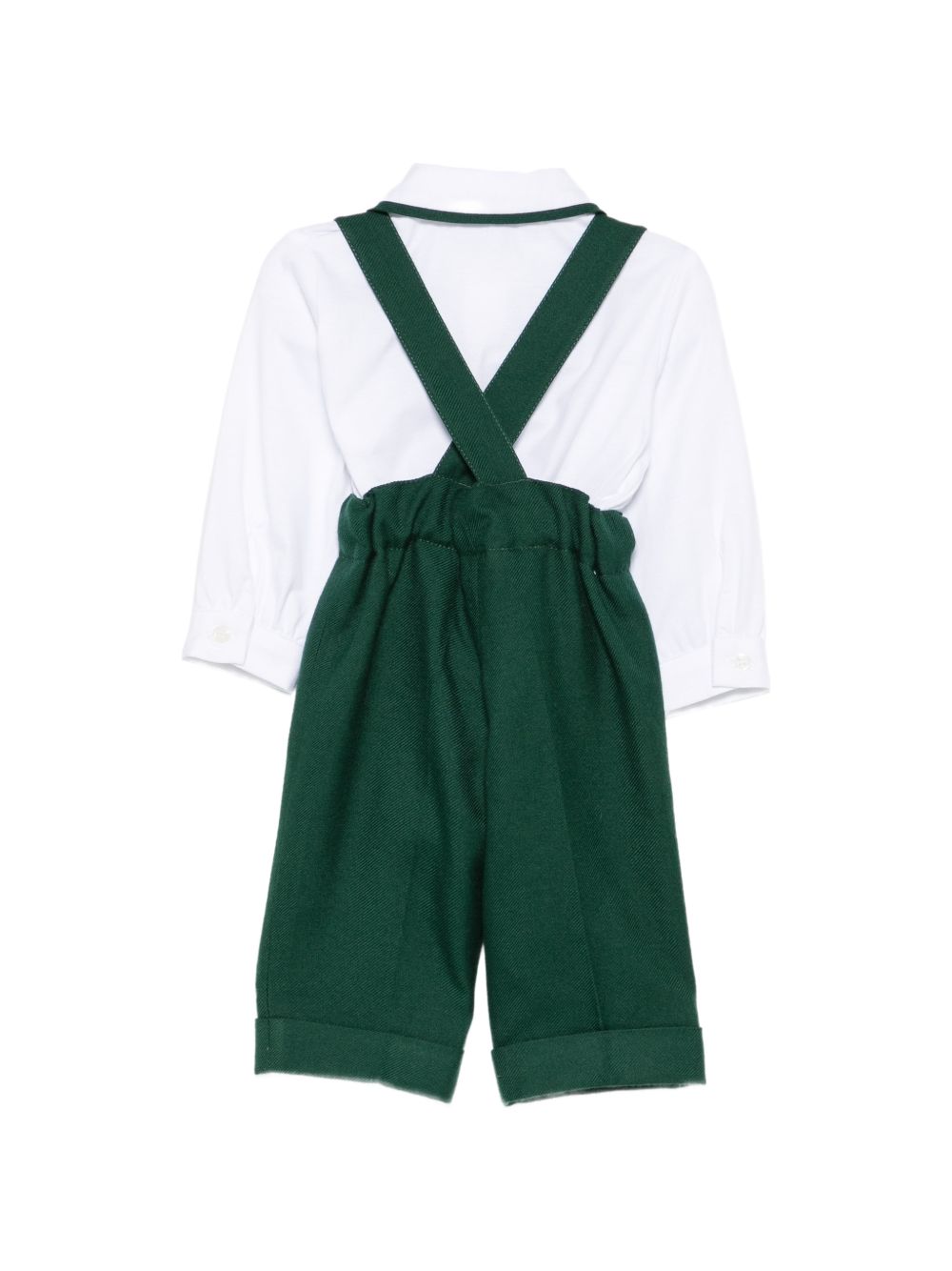 Set camicia e salopette per neonato Paio Crippa Kids multicolore con colletto classico RIGATONE LIME 58 PAIO CRIPPA KIDS