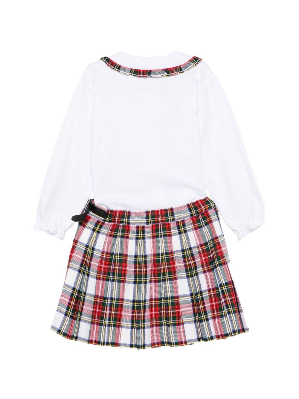 Completo camicia e gonna per neonata Paio Crippa Kids multicolore con motivo tartan SASSOFONO ENGLAND 4028 PAIO CRIPPA KIDS