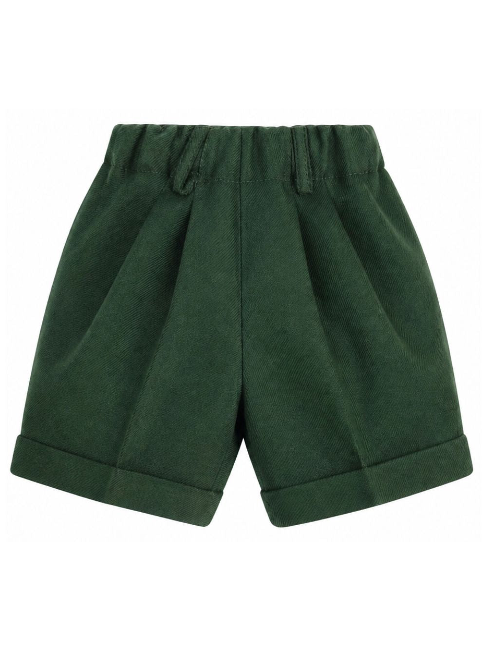 Shorts per neonato Paio Crippa Kids verde con vita elasticizzata ULIVO. 58 PAIO CRIPPA KIDS