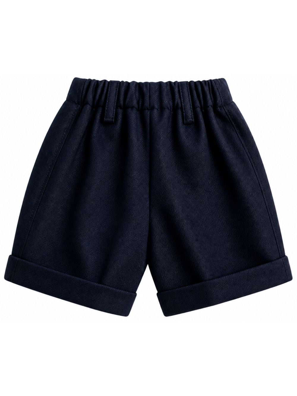 Shorts per neonato Paio Crippa Kids blu con orlo con risvolto ULIVO 78 PAIO CRIPPA KIDS