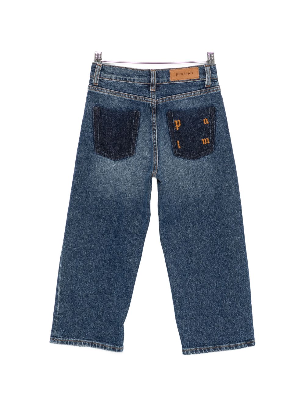 Jeans per bambino Palm Angels Kids denim con applicazione logo F6PAJBDP067 126 PALM ANGELS KIDS