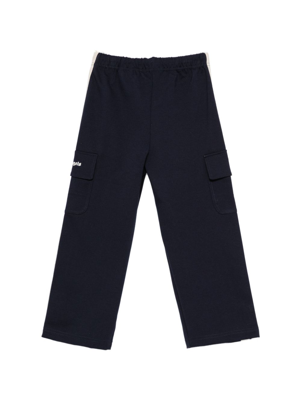 Pantaloni cargo Palm Angels Kids nero con stampa logo e striscia laterale F6PAJBFP020 1528 PALM ANGELS KIDS