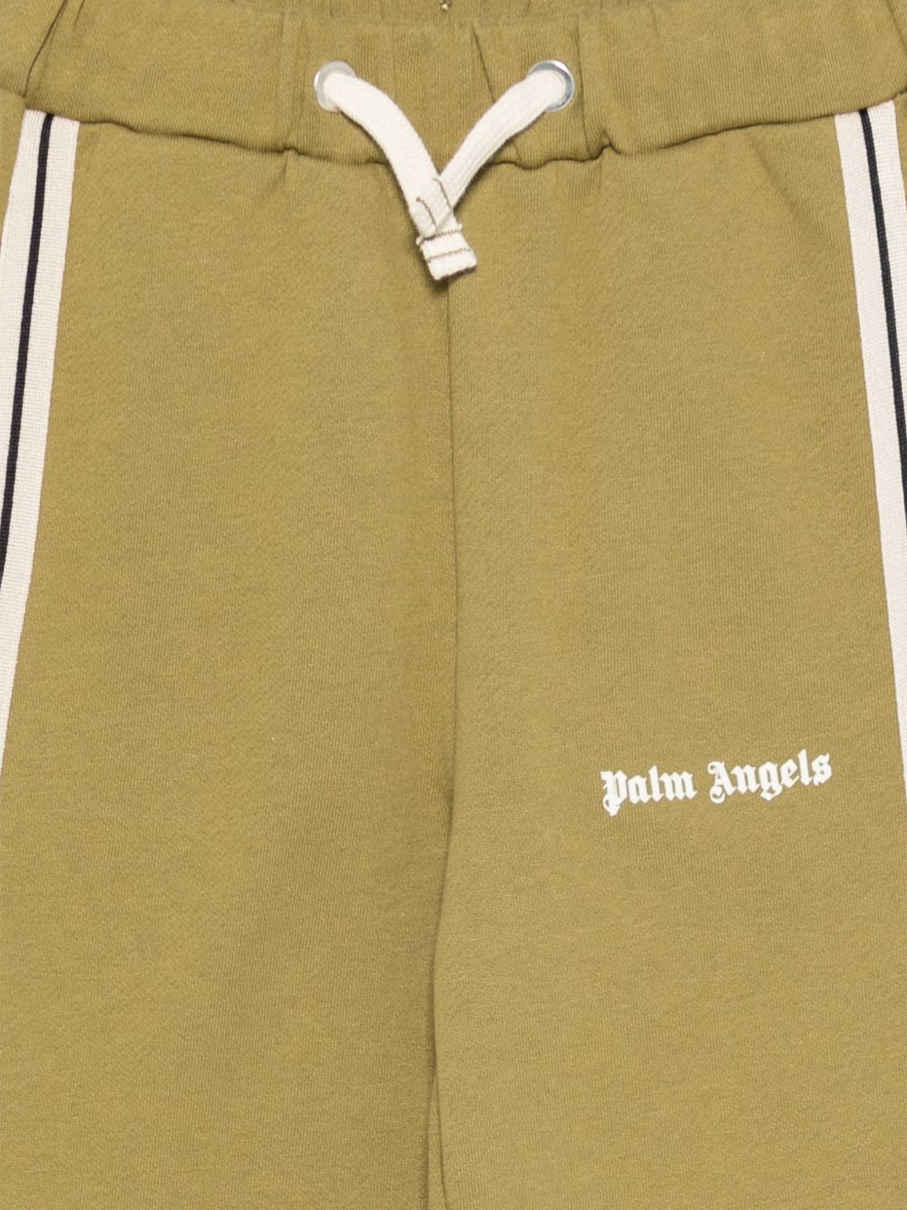 Pantatuta per bambino Palm Angels Kids verde con dettaglio a striscie laterali F6PAJBFP027 1529 PALM ANGELS KIDS