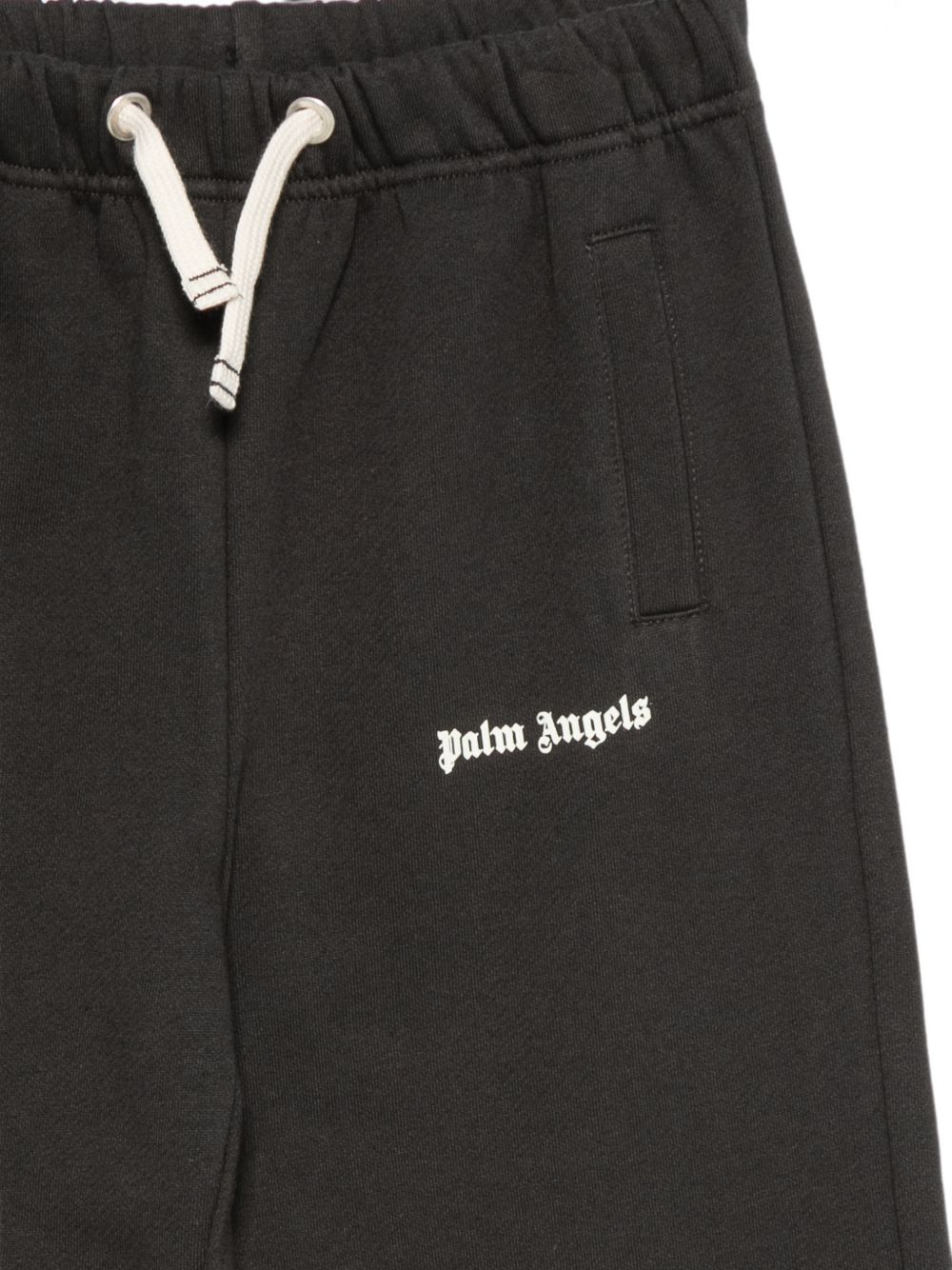 Pantatuta per bambino Palm Angels Kids nero con stampa logo sul davanti F6PAJBFP062 110 PALM ANGELS KIDS