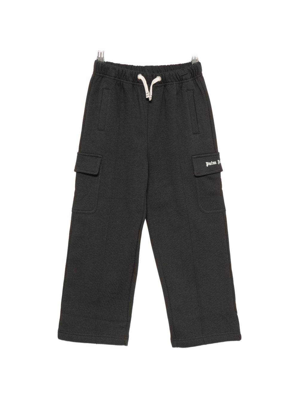 Pantatuta per bambino Palm Angels Kids nera con stampa logo laterale F6PAJBFP220 110 PALM ANGELS KIDS