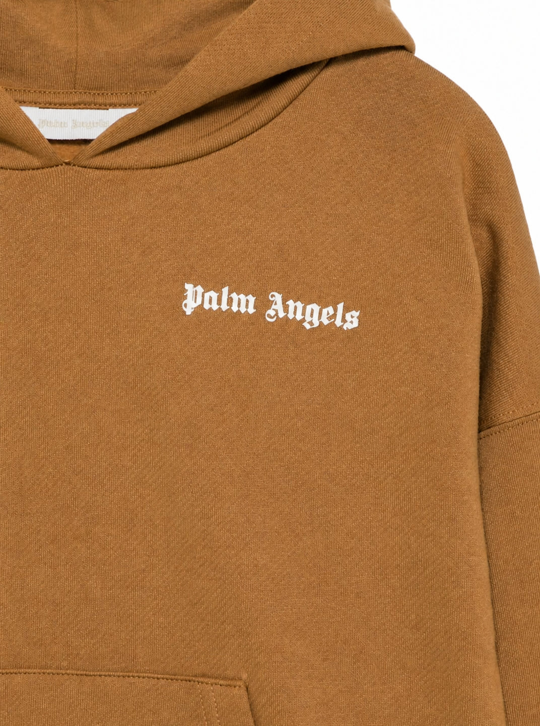 Felpa per bambino Palm Angels Kids marrone con logo sul davanti F6PAJBHS011 1531 PALM ANGELS KIDS