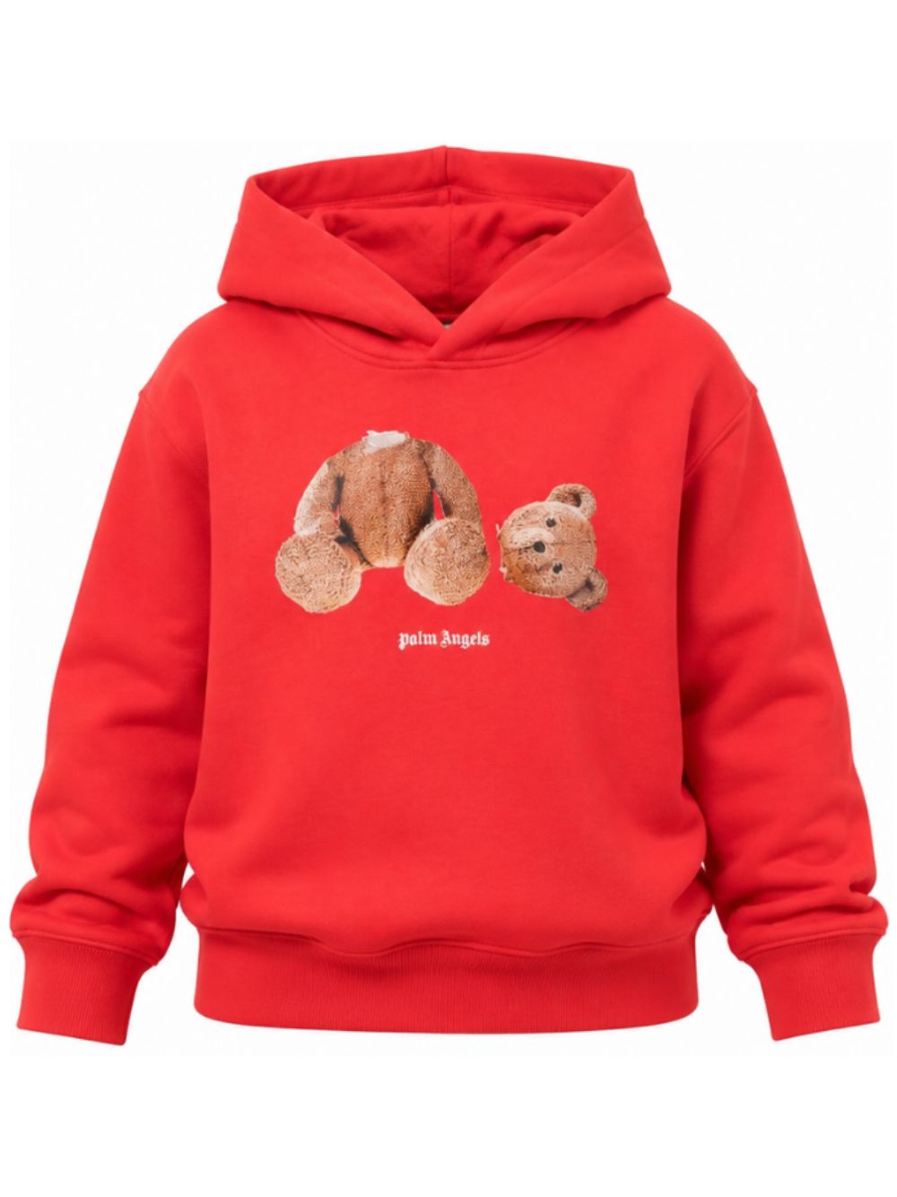 Felpa per bambino Palm Angels Kids rossa con Teddy sul davanti F6PAJBHS059 040 PALM ANGELS KIDS
