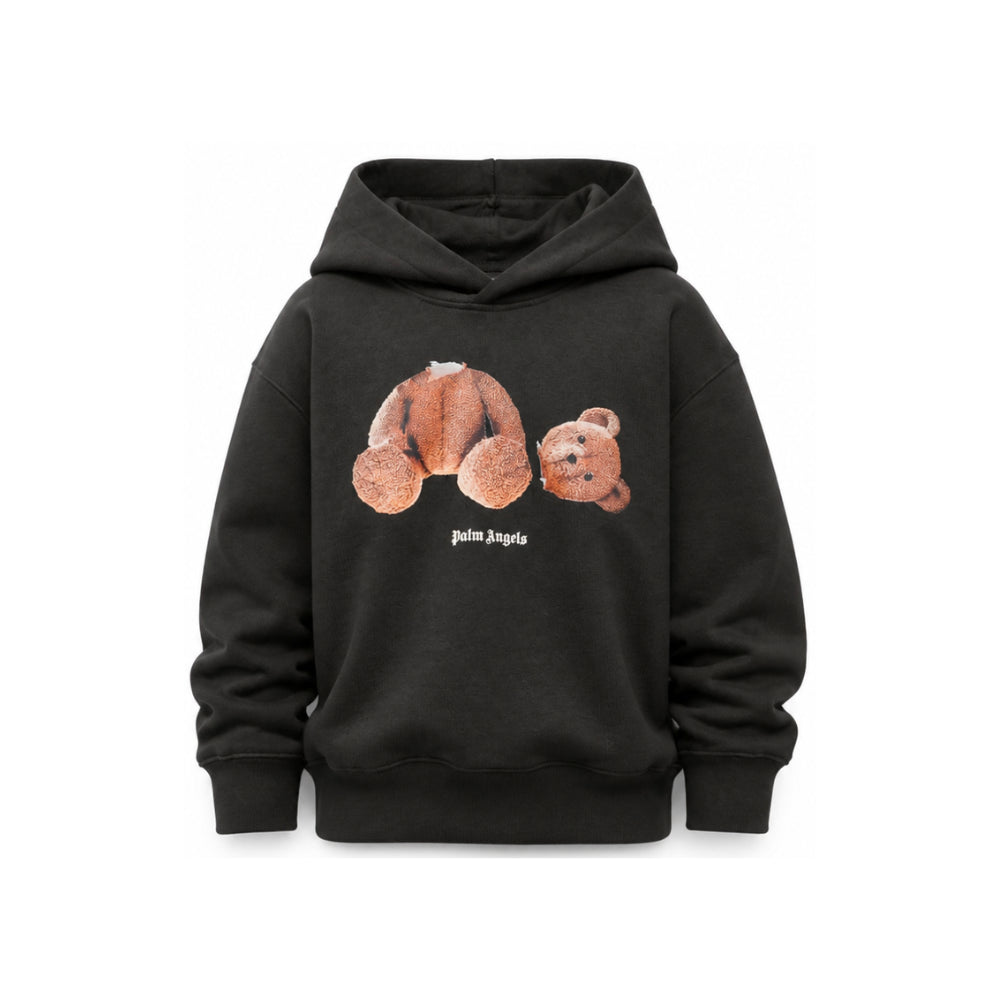 Felpa per bambino Palm Angels Kids nera con stampa Teddy sul davanti F6PAJBHS059 110 PALM ANGELS KIDS