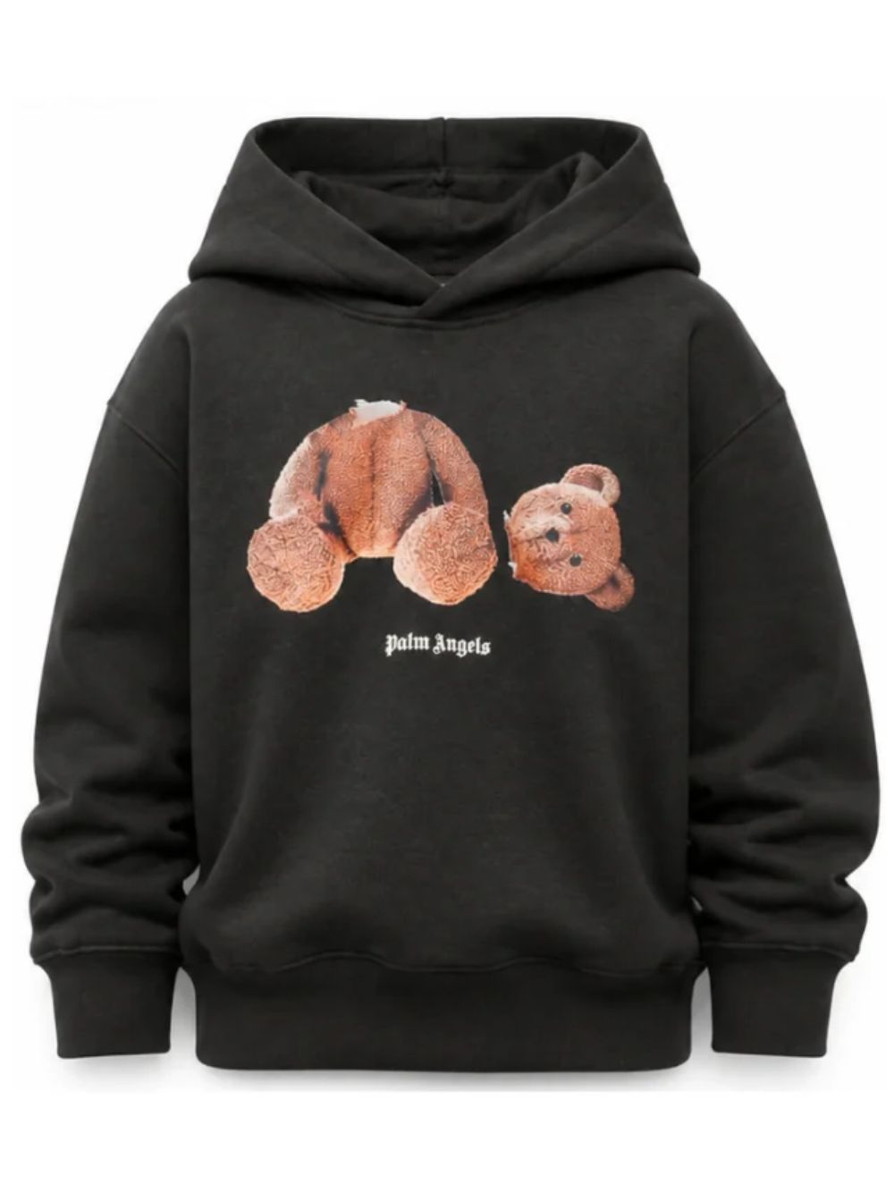Felpa per bambino Palm Angels Kids nera con stampa Teddy sul davanti F6PAJBHS059 110 PALM ANGELS KIDS