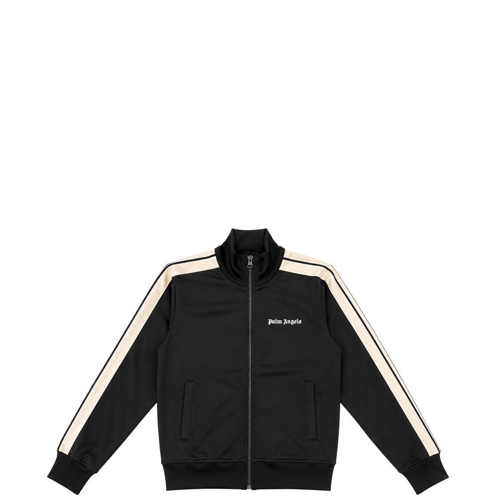 Felpa per bambino Palm Angels Kids nera con stampa logo sul davanti F6PAJBJK028 110 PALM ANGELS KIDS