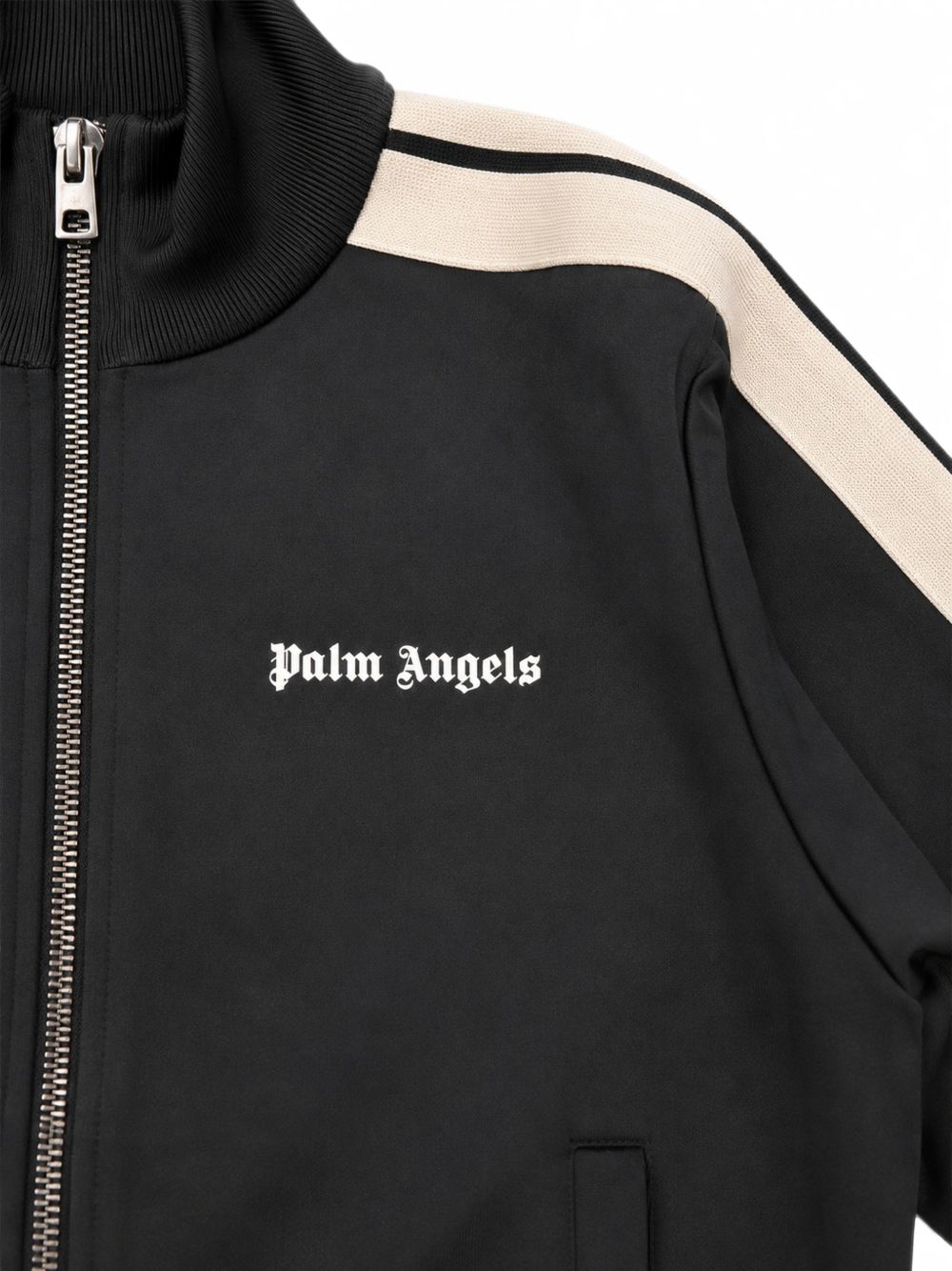 Felpa per bambino Palm Angels Kids nera con stampa logo sul davanti F6PAJBJK028 110 PALM ANGELS KIDS