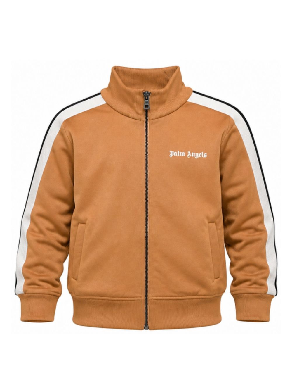 Felpa per bambino Palm Angels Kids marrone con stampa grafica sul davanti F6PAJBJK028 1531 PALM ANGELS KIDS