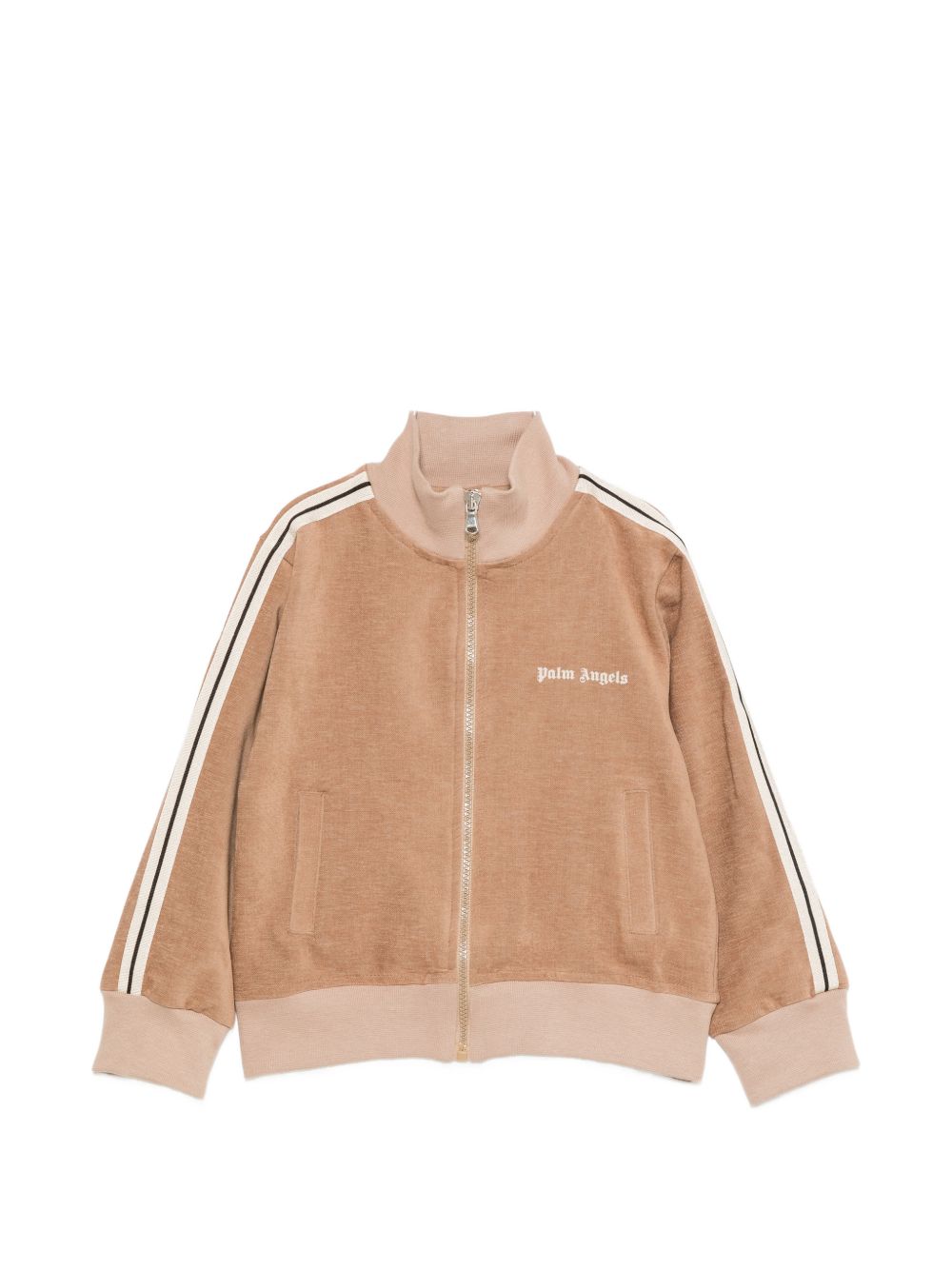 Felpa per bambino Palm Angels Kids beige con chiusura con zip F6PAJBJK128 178 PALM ANGELS KIDS