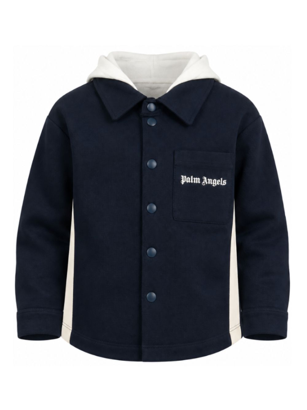 Felpa per bambino Palm Angels Kids blu con stampa logo sul petto F6PAJBSI021 1528 PALM ANGELS KIDS
