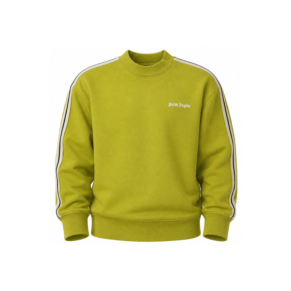 Felpa per bambino Palm Angels Kids verde con logo sul davanti F6PAJBSW025 1529 PALM ANGELS KIDS
