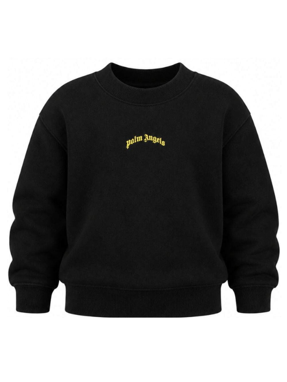 Felpa per bambini Palm Angels Kids nera con stampa logo sul retro F6PAJBSW140 110 PALM ANGELS KIDS