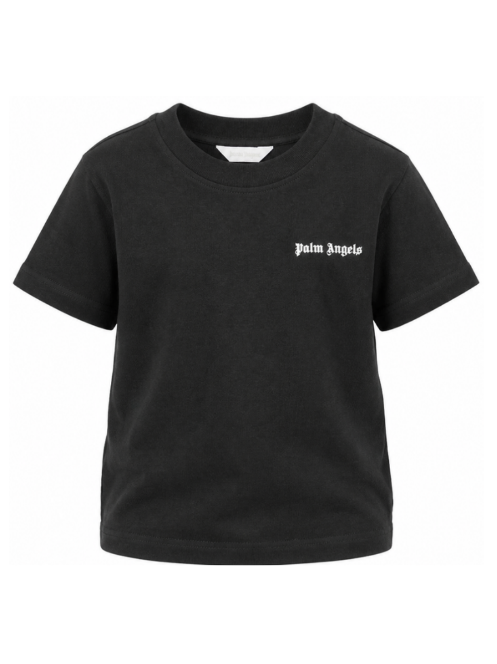 T-shirt per bambino Palm Angels Kids nera con stampa logo sul davanti F6PAJBTH026 110 PALM ANGELS KIDS