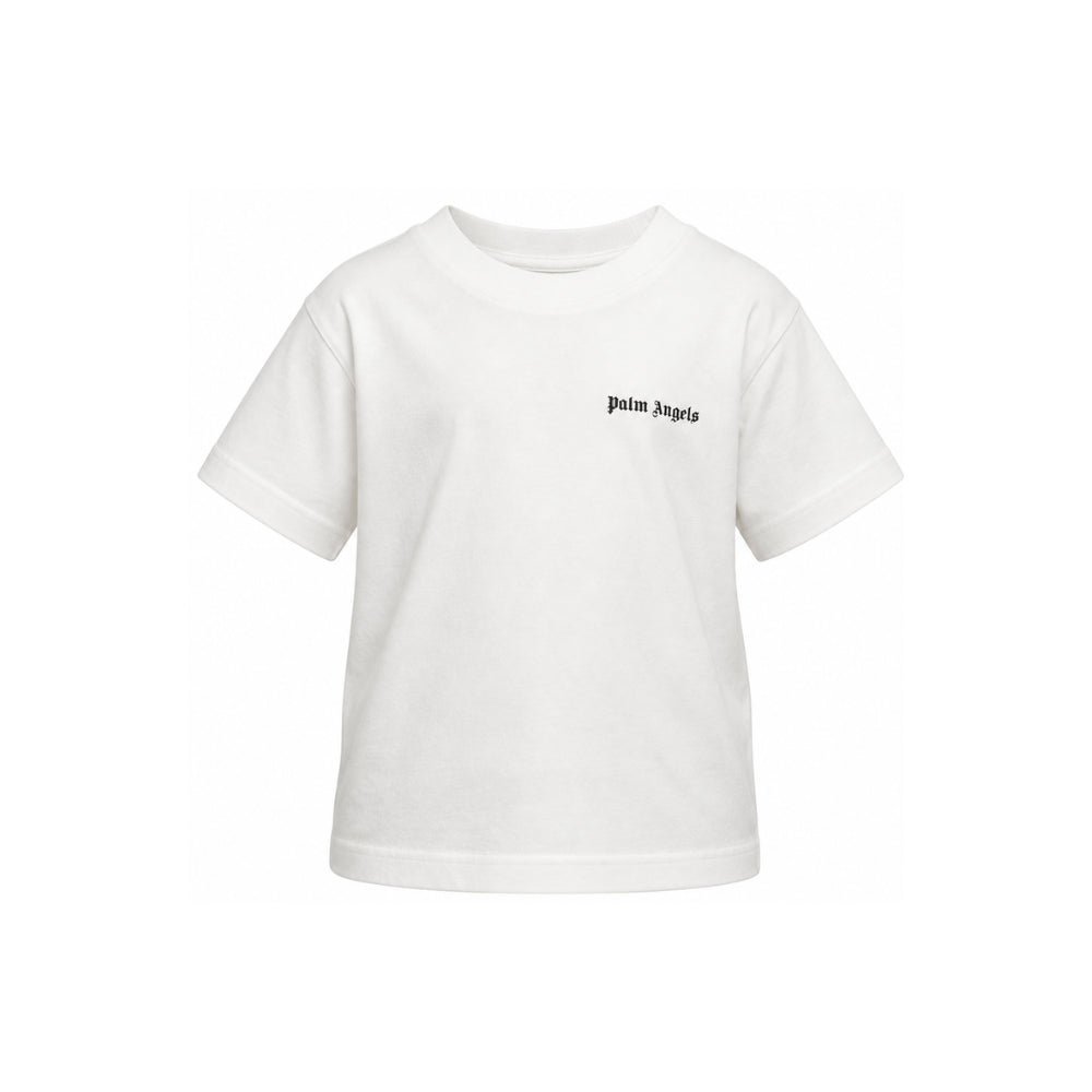 T-shirt per bambino Palm Angels Kids bianca con stampa del logo F6PAJBTH026 412 PALM ANGELS KIDS