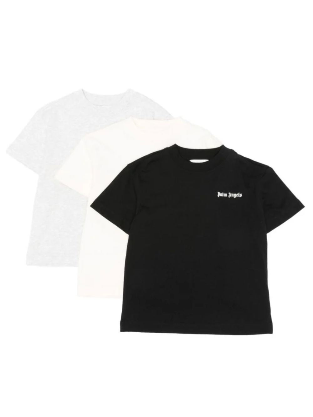 Set di tre t-shirt per bambino Palm Angels Kids multicolore con logo sul davanti F6PAJBTH055 INT18 PALM ANGELS KIDS