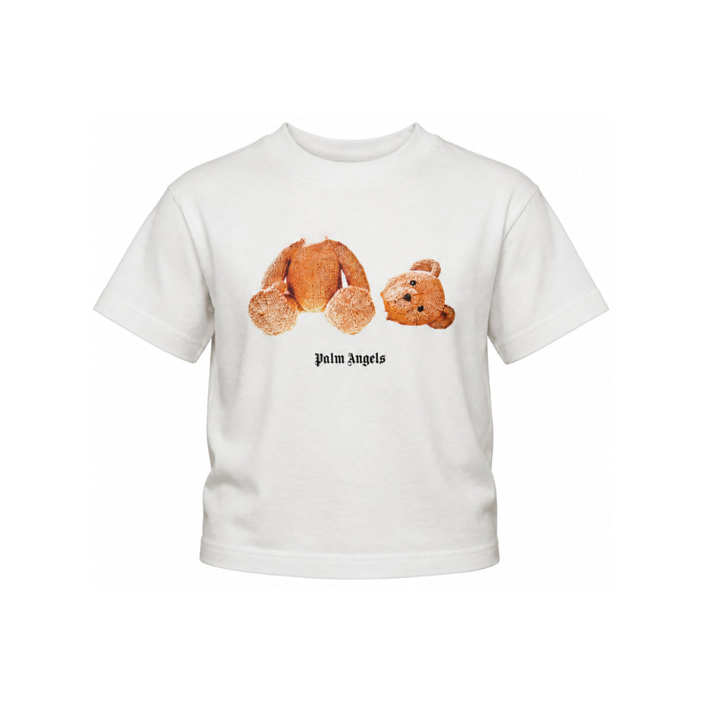 T-shirt per bambini Palm Angels Kids bianca con stampa grafica F6PAJBTH061 412 PALM ANGELS KIDS