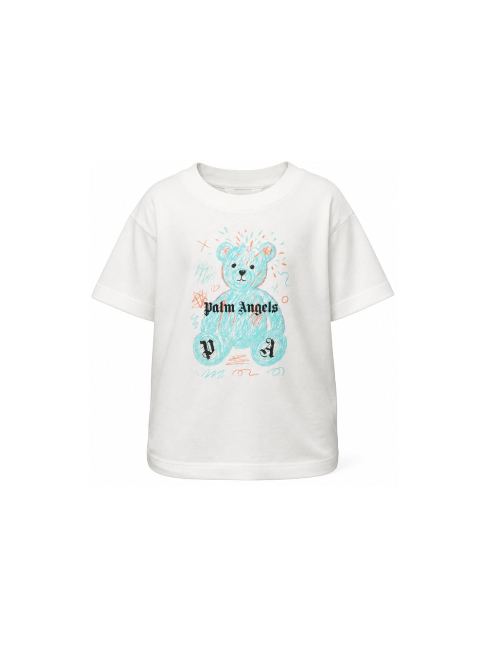 T-shirt per bambini Palm Angels Kids bianca con stampa orsetto sul davanti F6PAJBTH103 412 PALM ANGELS KIDS