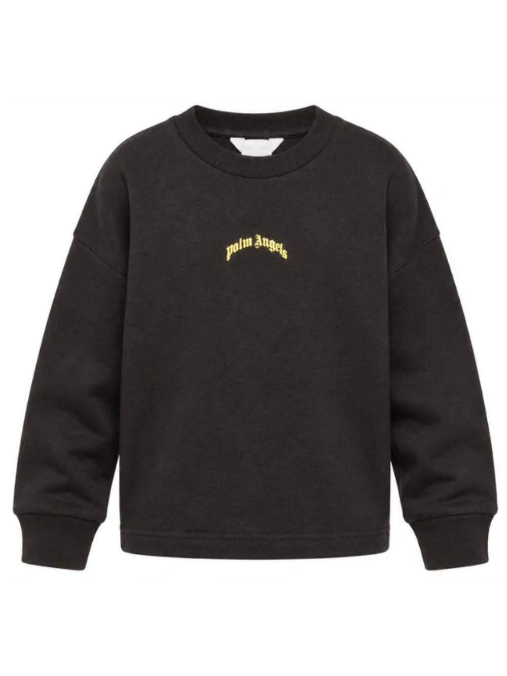 Felpa per bambino Palm Angels Kids nera con stampa logo sul davanti F6PAJBTH141 110 PALM ANGELS KIDS