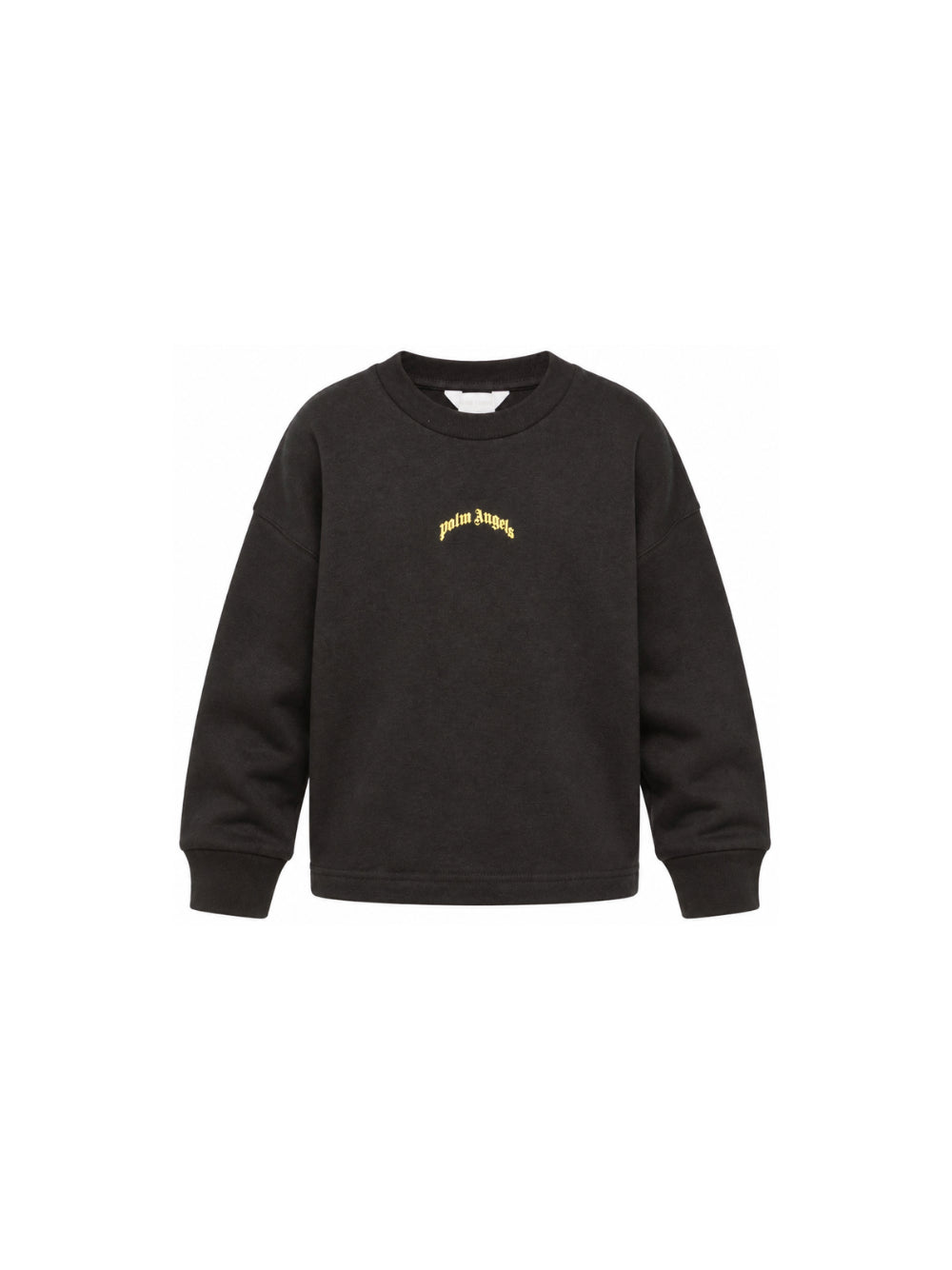 Felpa per bambino Palm Angels Kids nera con stampa logo sul davanti F6PAJBTH141 110 PALM ANGELS KIDS