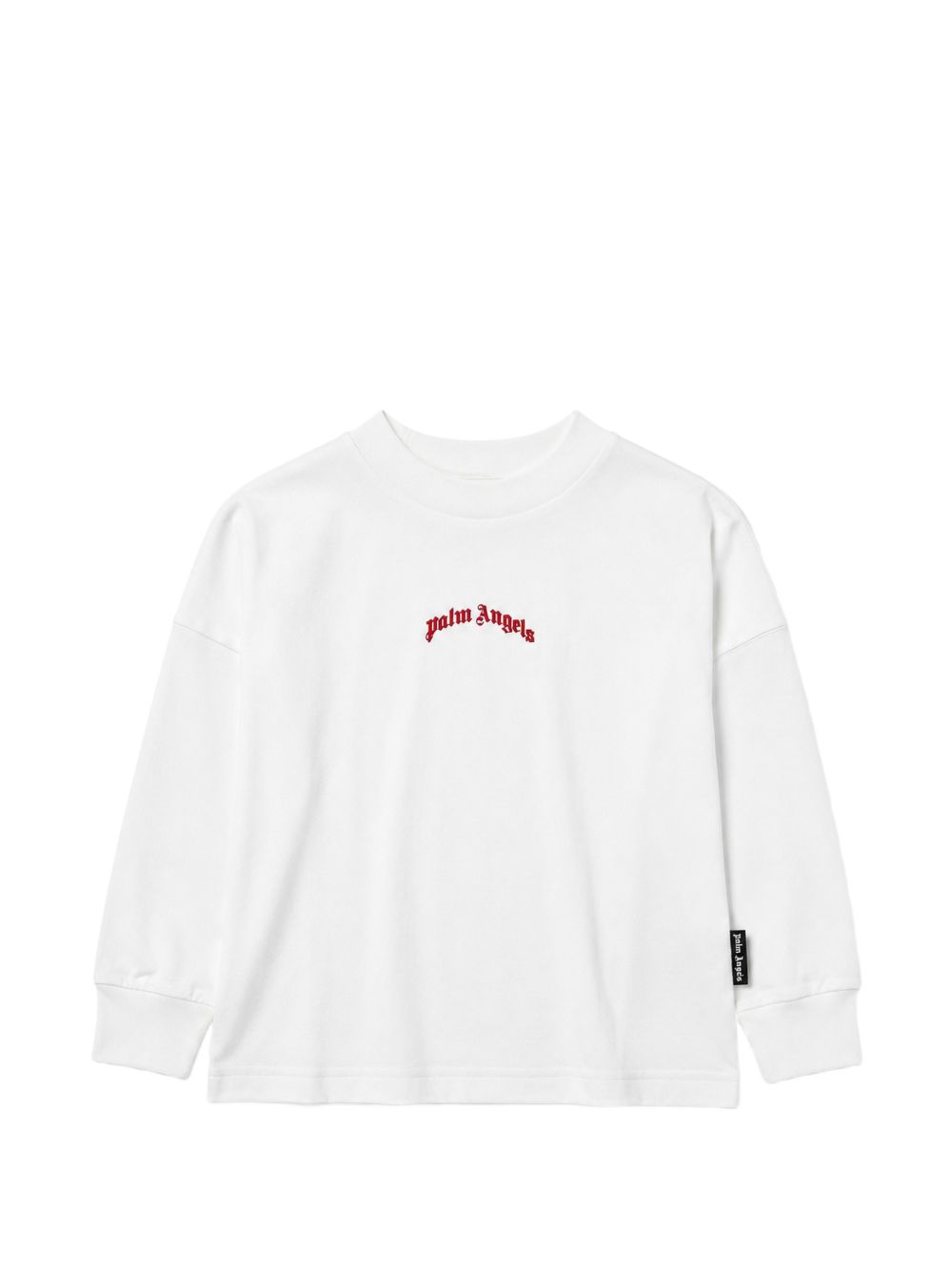Felpa per bambino Palm Angels Kids bianca con logo sul davanti F6PAJBTH141 412 PALM ANGELS KIDS