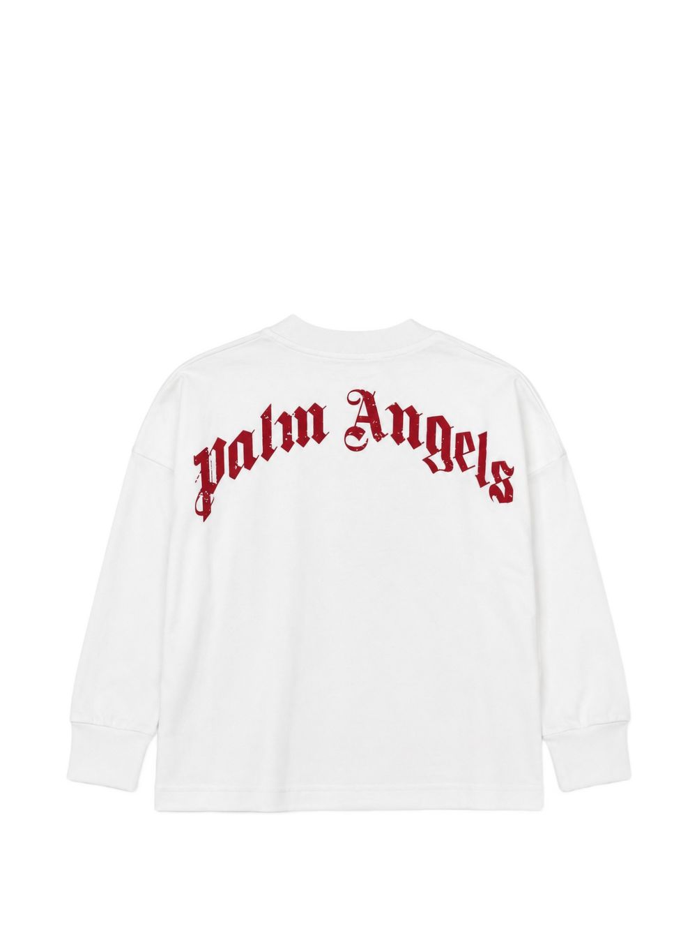 Felpa per bambino Palm Angels Kids bianca con logo sul davanti F6PAJBTH141 412 PALM ANGELS KIDS