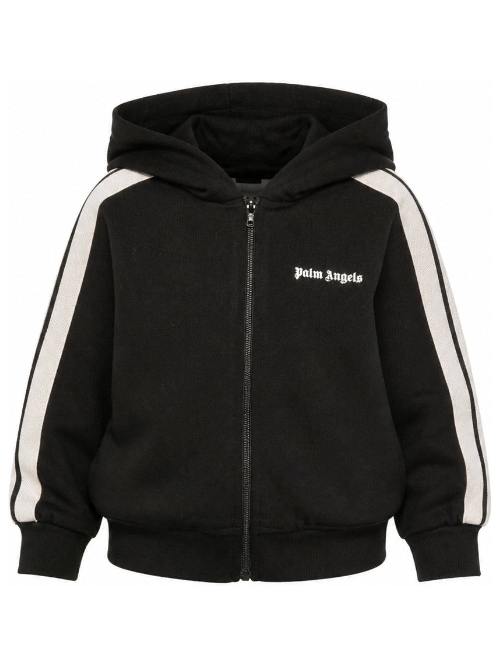 Felpa per bambino Palm Angels Kids nera con bande laterali F6PAJBZH019 110 PALM ANGELS KIDS