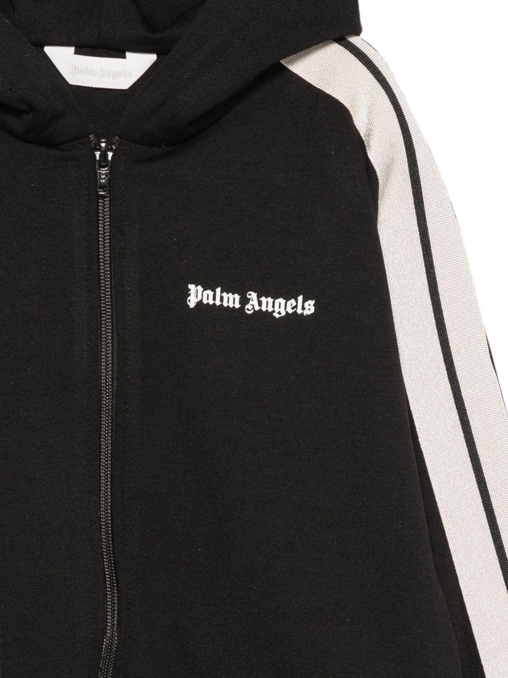Felpa per bambino Palm Angels Kids nera con bande laterali F6PAJBZH019 110 PALM ANGELS KIDS