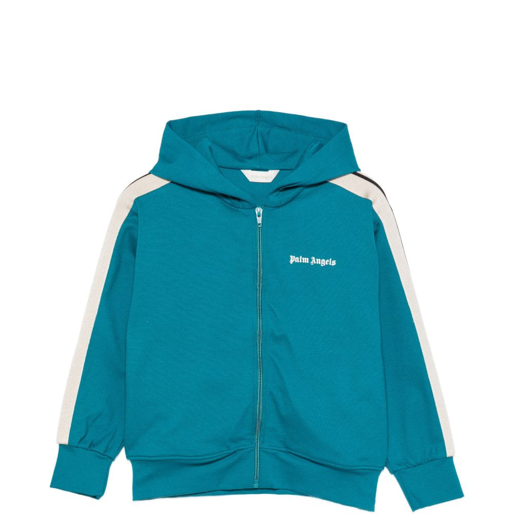Felpa per bambino Palm Angels Kids verde con bande laterali F6PAJBZH019 1527 PALM ANGELS KIDS