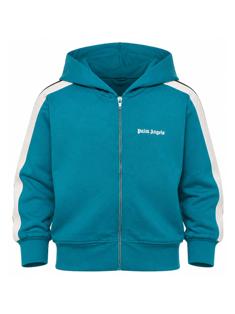 Felpa per bambino Palm Angels Kids verde con bande laterali F6PAJBZH019 1527 PALM ANGELS KIDS