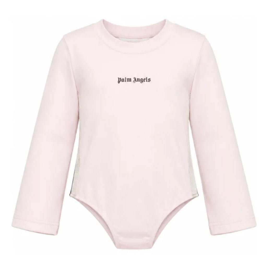 Body per bambina Palm Angels Kids rosa con maniche larghe F6PAJGBY042 042 PALM ANGELS KIDS