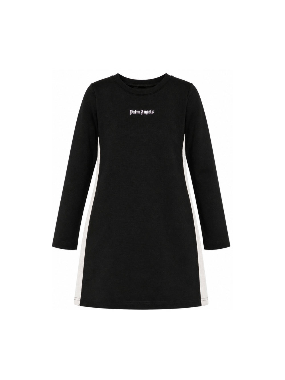 Abito per bambina Palm Angels Kids nero con stampa logo sul davanti F6PAJGDR041 110 PALM ANGELS KIDS
