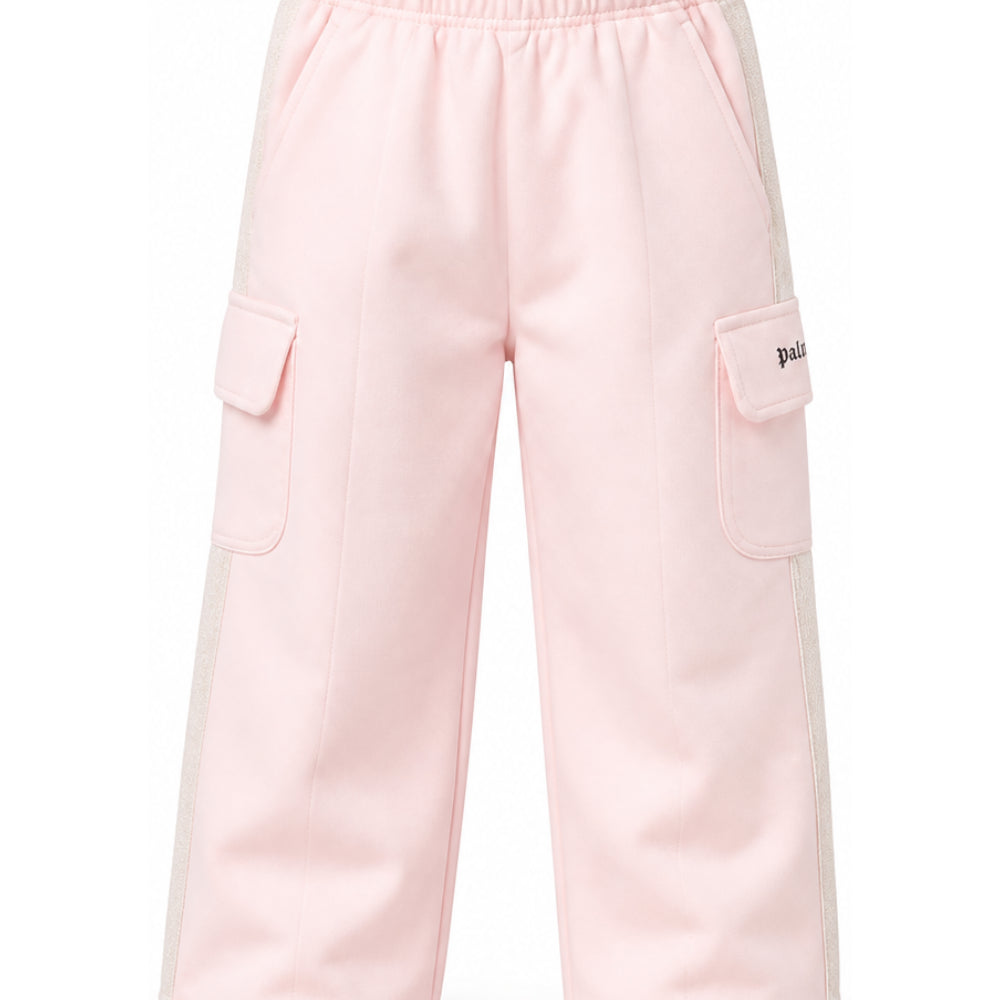 Cargo con stampa per bambina Palm Angels Kids rosa con logo laterale F6PAJGFP040 042 PALM ANGELS KIDS