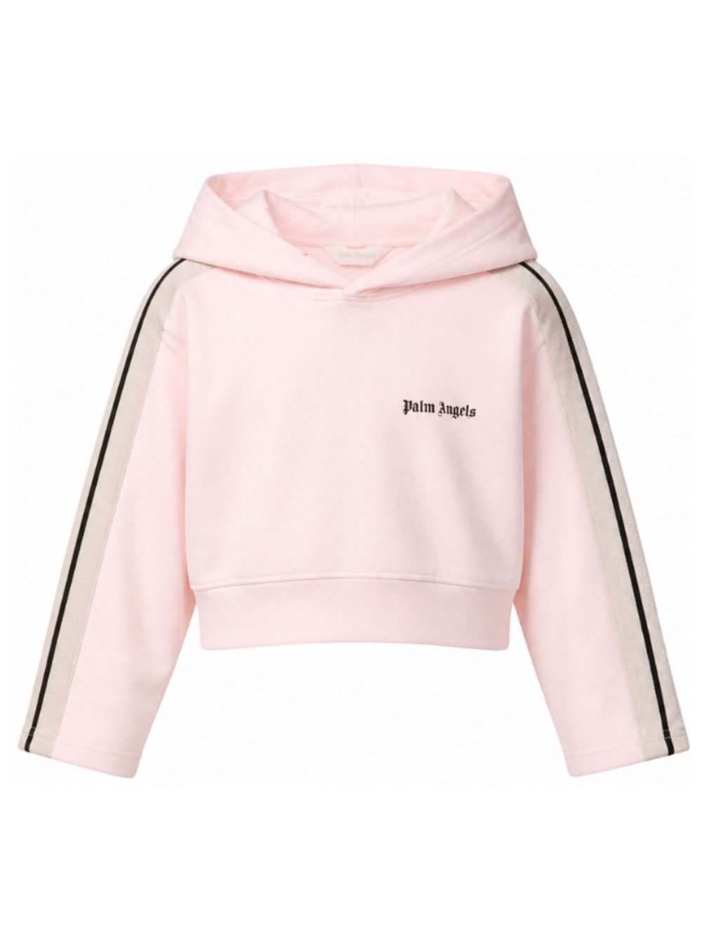 Felpa per bambina Palm Angels Kids rosa con dettagli strisce a contrasto F6PAJGHS039 042 PALM ANGELS KIDS