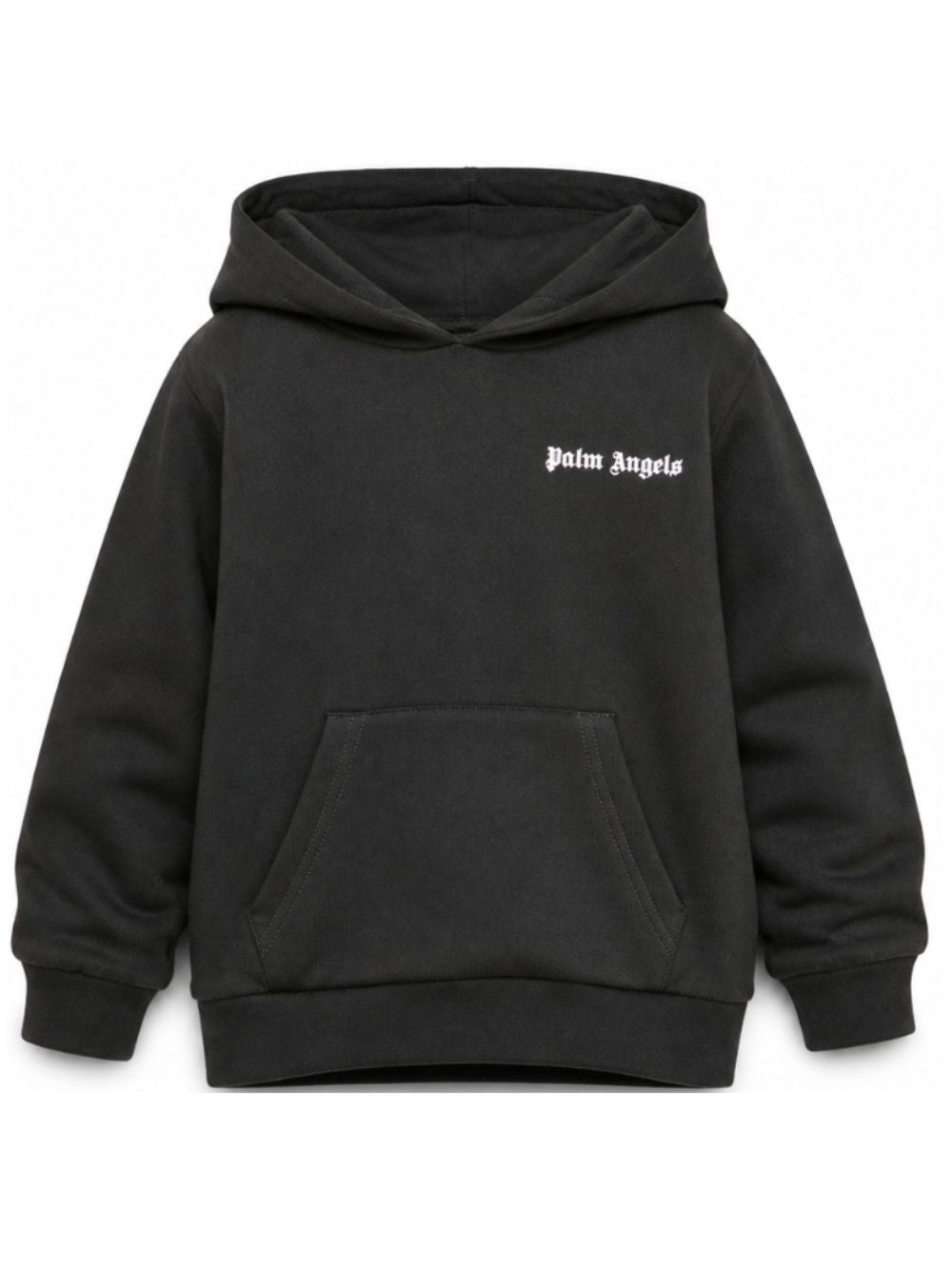 Felpa per bambina Palm Angels Kids nera con logo sul petto F6PAJGHS063 110 PALM ANGELS KIDS