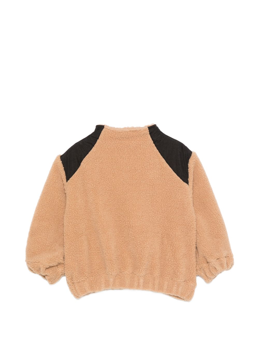 Felpa pellicciata per bambina Palm Angels Kids marrone con zip F6PAJGJK123 220 PALM ANGELS KIDS