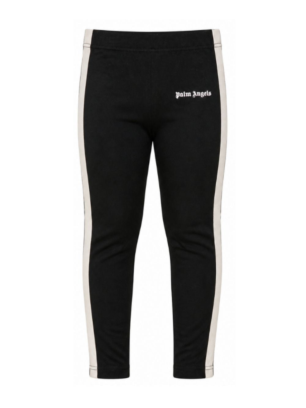 Leggings per bambina Palm Angels Kids nero con stampa logo sul davanti F6PAJGLG038 110 PALM ANGELS KIDS