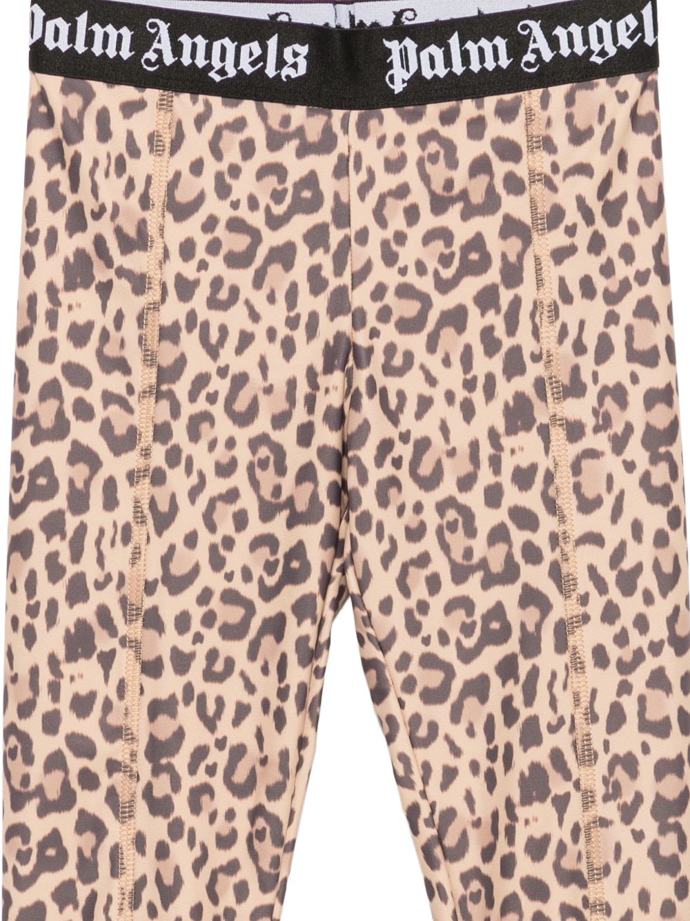 Leggings per bambina Palm Angels Kids beige con fantasia animalier F6PAJGLG126 220 PALM ANGELS KIDS