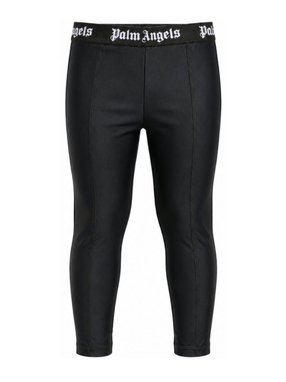 Leggings per bambina Palm Angels nero con fascia in vita logo F6PAJGLG127 110 PALM ANGELS KIDS