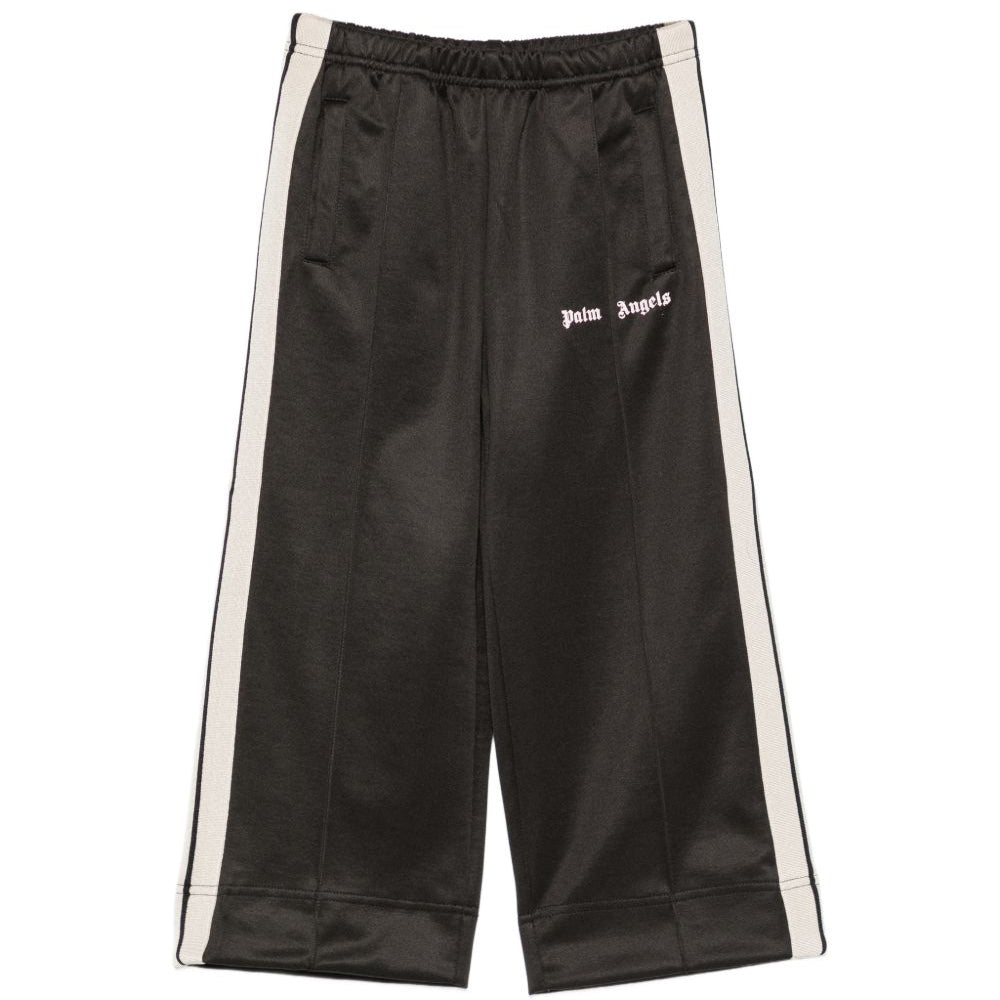 Pantaloni sportivi per bambina Palm Angels Kids nera con dettagli a righe F6PAJGPA048 110 PALM ANGELS KIDS