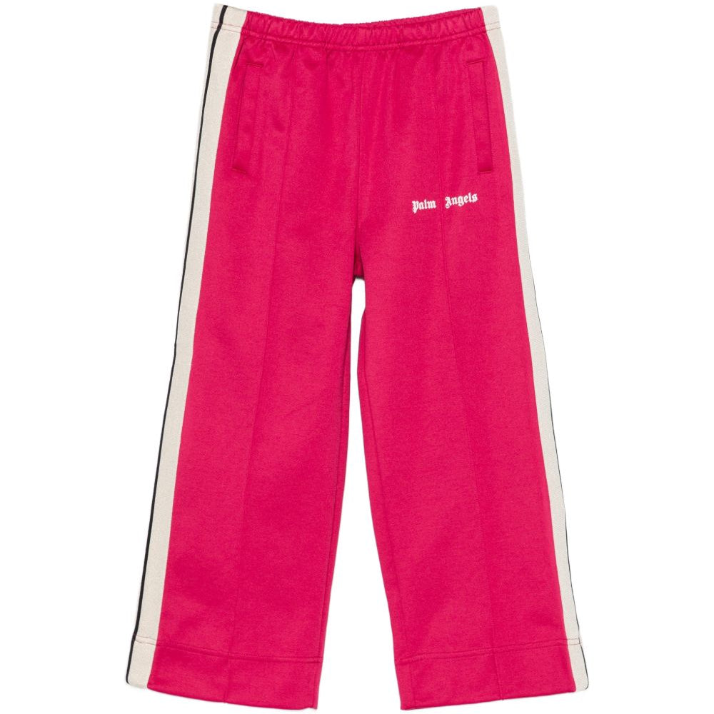 Pantaloni sportivi per bambina Palm Angels Kids fucsia con dettagli a righe F6PAJGPA048 402 PALM ANGELS KIDS