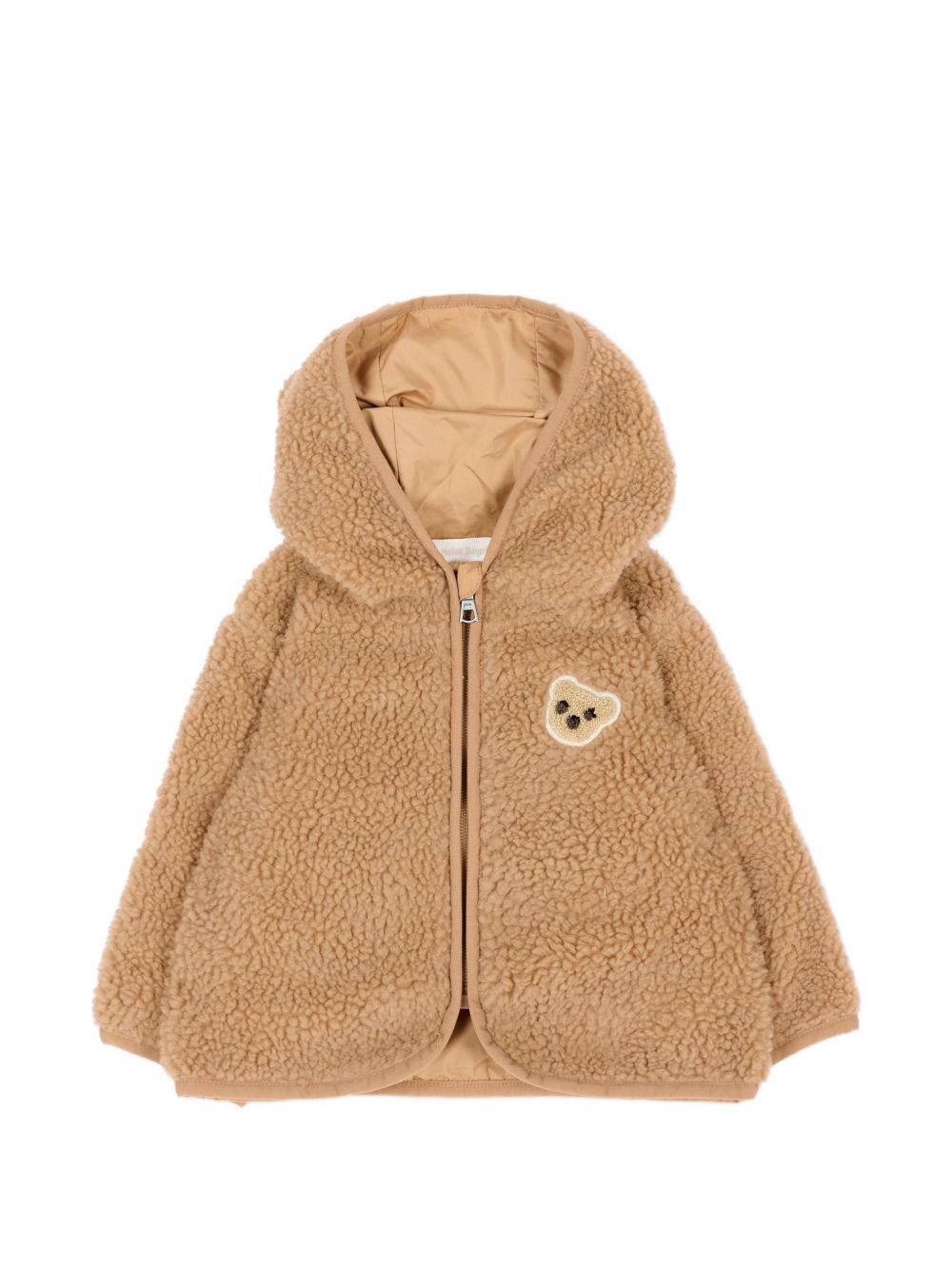Giacca Teddy Bear per neonati Palm Angels Kids beige con shearling sintetico F6PANBJK203 015 PALM ANGELS KIDS