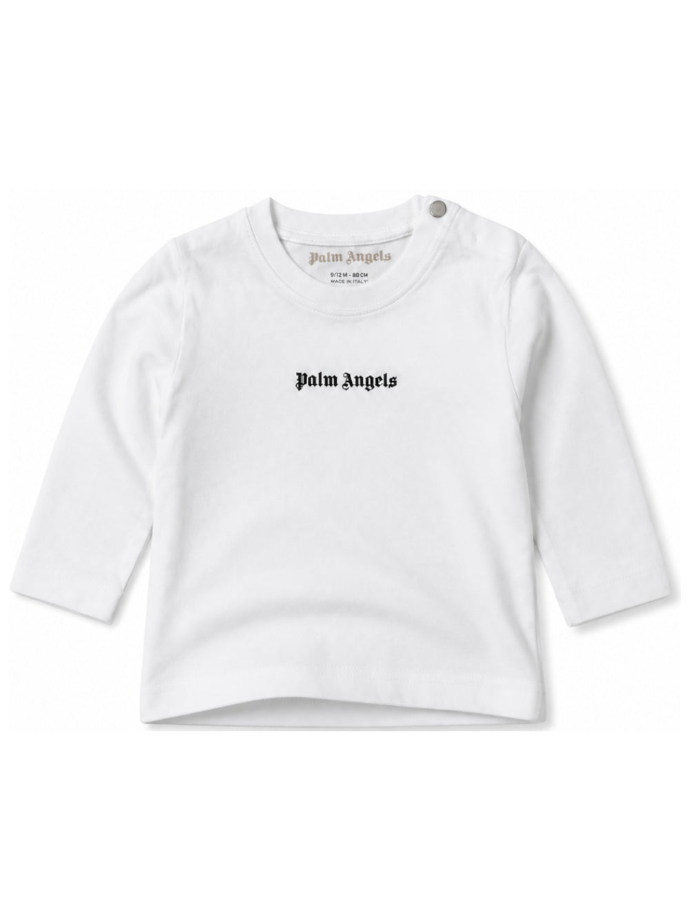 T-shirt a maniche lunghe per neonato Palm Angels Kids bianca con logo F6PANBTH179 412 PALM ANGELS KIDS