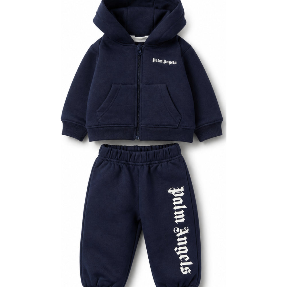 Tuta sportiva per neonato Palm Angels Kids blu con logo F6PANBTP180 1528 PALM ANGELS KIDS