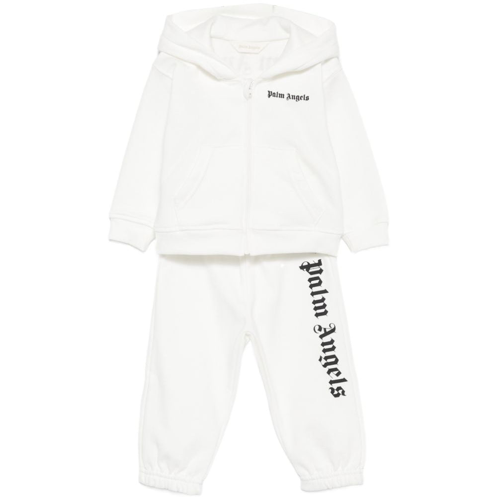 Tuta sportiva per neonato Palm Angels Kids bianca con logo F6PANBTP180 412 PALM ANGELS KIDS