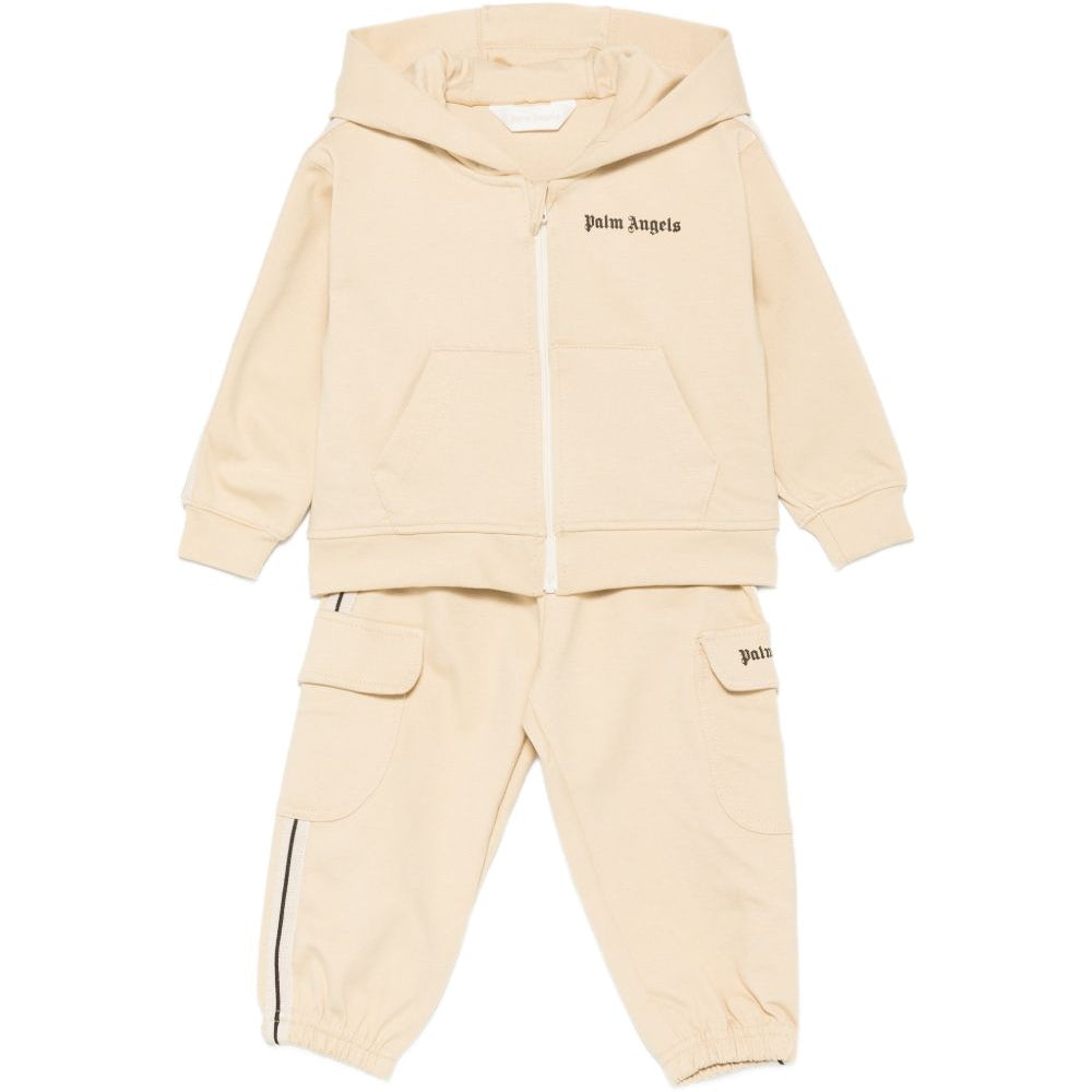 Completo sportivo per neonato Palm Angels Kids beige con cappuccio F6PANBTP202 015 PALM ANGELS KIDS