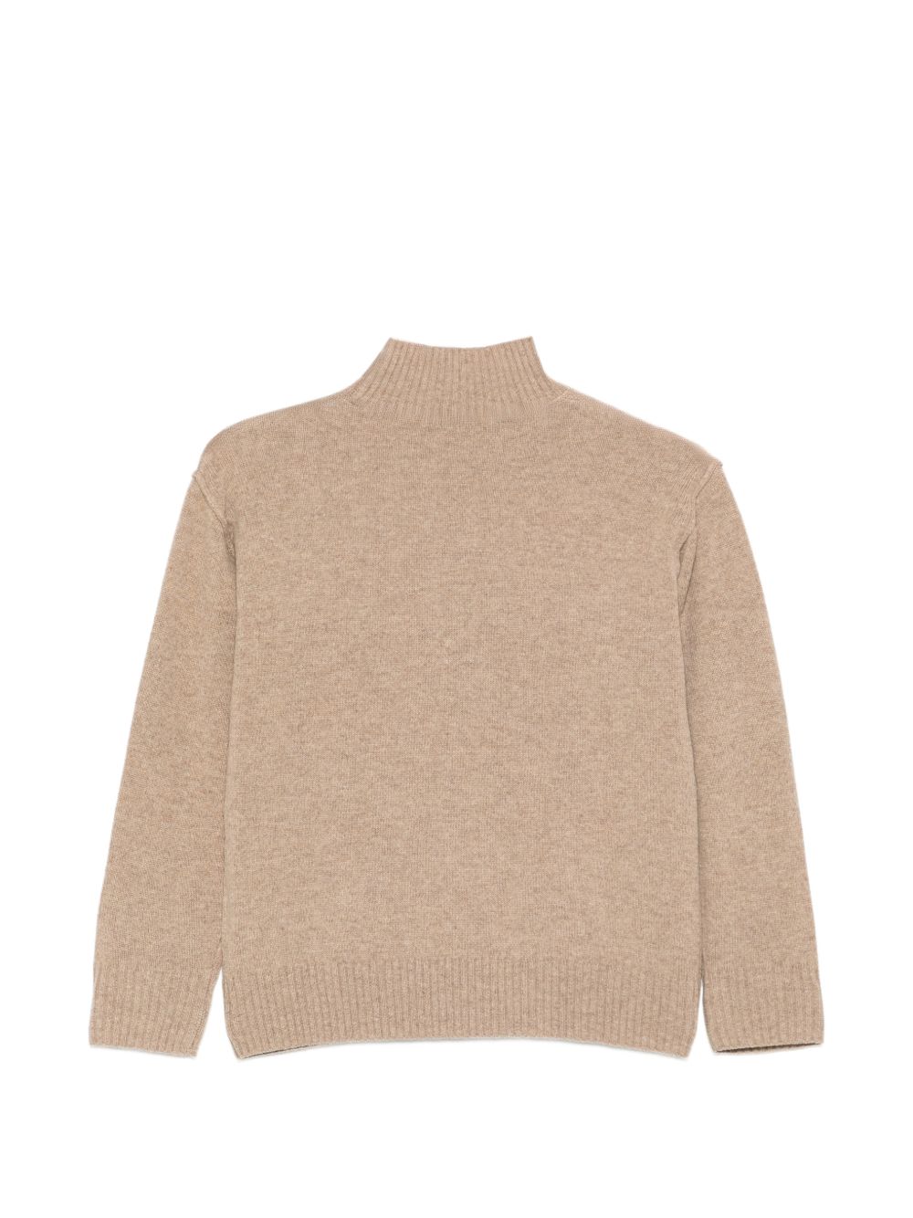 Maglione per bambino Paolo Pecora Kids beige con logo ricamato sul davanti PP4395 GREIG PAOLO PECORA KIDS